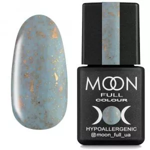 MOON FULL Leaf Rubber Base №4 (голубой с поталью), 8 мл