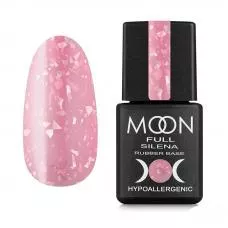 MOON FULL Silena Rubber Base №2027 (розовый с серебряной поталью), 8 мл