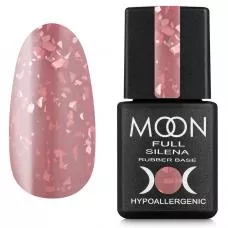 MOON FULL Silena Rubber Base №2035 (натурально-розовый с серебряной поталью), 8 мл
