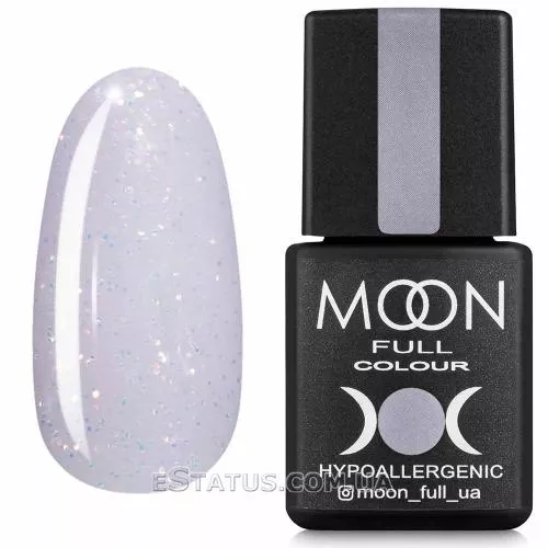 Гель лак Moon Full Opal color №510 (нежно-розовый с разноцветным шиммером), 8 мл