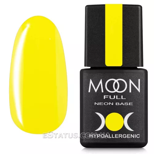 Неоновая база Moon Full Neon Rubber Base №02 (жёлтая), 8 мл