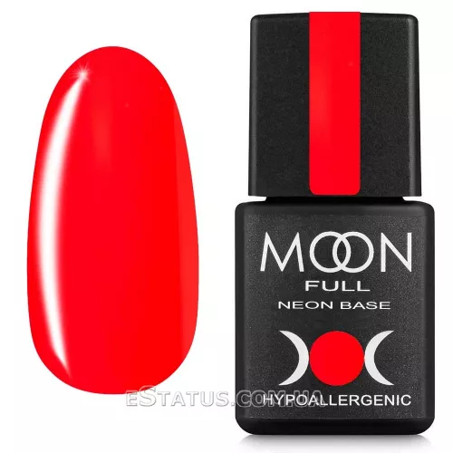 Неоновая база Moon Full Neon Rubber Base №06 (ярко алла-красная), 8 мл