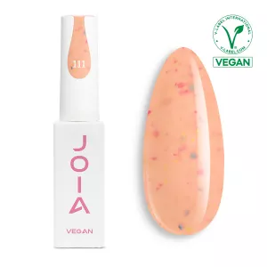 Гель-лак JOIA Vegan 111 Passion fruit (персиковий з різнокольоровим вкрапленням), 6 мл - Фото 1