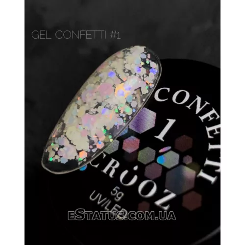 Гель Confetti Crooz для дизайна №1, 5 мл