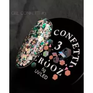 Гель Confetti Crooz для дизайна №3, 5 мл
