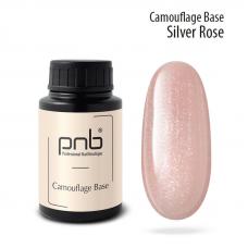 Камуфлирующая каучуковая база PNB, Silver Rose (серебристо-розовая), 30 мл