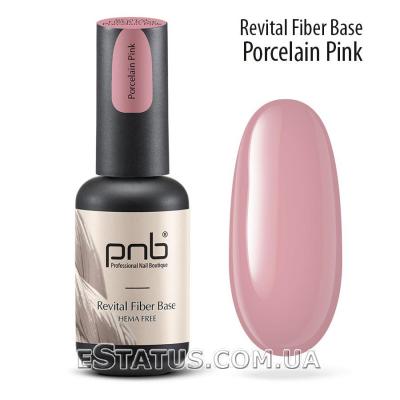 Відновлююча база з нейлоновими волокнами Revital Fiber Base PNB, Porcelain Pink, HEMA FREE (натуральний рожевий), 17 мл