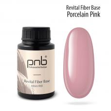 Восстанавливающая база с нейлоновыми волокнами Revital Fiber Base PNB, Porcelain Pink, HEMA FREE (натуральный розовый), 30 мл