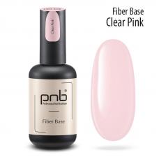 База с нейлоновыми волокнами PNB Fiber Base, Clear Pink (прозрачно-розовая), 17 мл