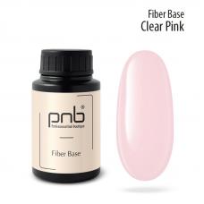 База з нейлоновими волокнами PNB Fiber Base, Clear Pink (прозоро-рожева), 30 мл