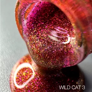 Гель-лак Saga Professional Wild Cat 03 (малиново-рожевий із золотом), 9 мл Гель-лак Saga Professional Wild Cat 03 (малиново-рожевий із золотом), 9 мл - Фото 1
