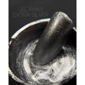 Гель краска Crooz Gel Paint EXTRA Silver (серебро), 5 мл