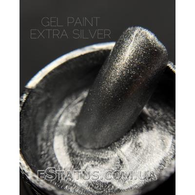 Гель краска Crooz Gel Paint EXTRA Silver (серебро), 5 мл