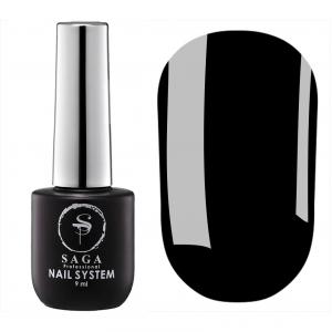 Гель-лак SAGA professional Super Black (черный, эмаль), 9 мл