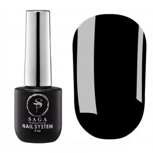 Гель-лак SAGA professional Super Black (чорний, емаль), 9 мл