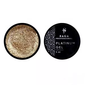 Гель для дизайна Saga Professional Platinum Paint 02 (золото), 5 мл