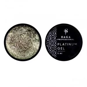 Гель для дизайна Saga Professional Platinum Paint 03 (серебристый айвори), 5 мл