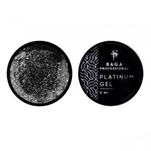 Гель для дизайна Saga Professional Platinum Paint 01 (черный), 5 мл
