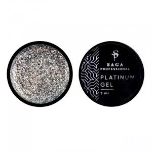 Гель для дизайна Saga Professional Platinum Paint 04 (серебро), 5 мл