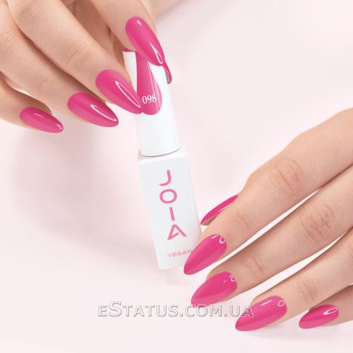 Гель-лак JOIA Vegan 098 (неоновий рожевий, емаль), 6 мл