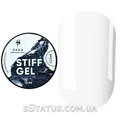 SAGA professional Гель для наращивания Jelly Gel STIFF Clear №1 (прозрачный), 13 мл