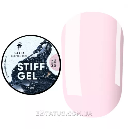 SAGA professional Гель для нарощування Jelly Gel STIFF Milk Rose №3 (молочна троянда), 13 мл