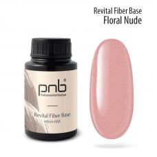 Відновлююча база з нейлоновими волокнами Revital Fiber Base PNB, Floral Nude, HEMA FREE (теплий рожево-нюдовий), 30 мл