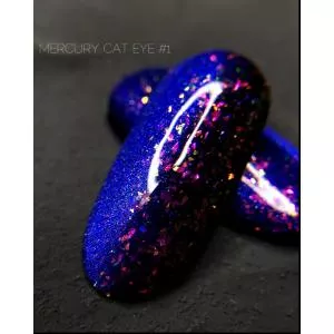 Гель-лак Кошачий глаз с частичками потали Crooz Cat Eye Mercury №1, 8 мл