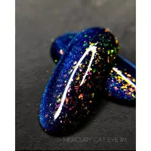 Гель-лак Кошачий глаз с частичками потали Crooz Cat Eye Mercury №4, 8 мл