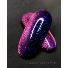Гель-лак Котяче око з частинками потали Crooz Cat Eye Mercury №5, 8 мл