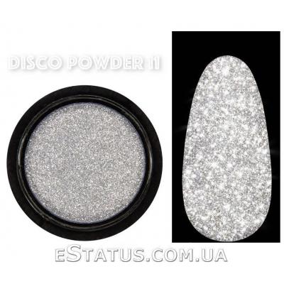 Светоотражающая втирка (пигмент) Disco powder №11, (серебро)
