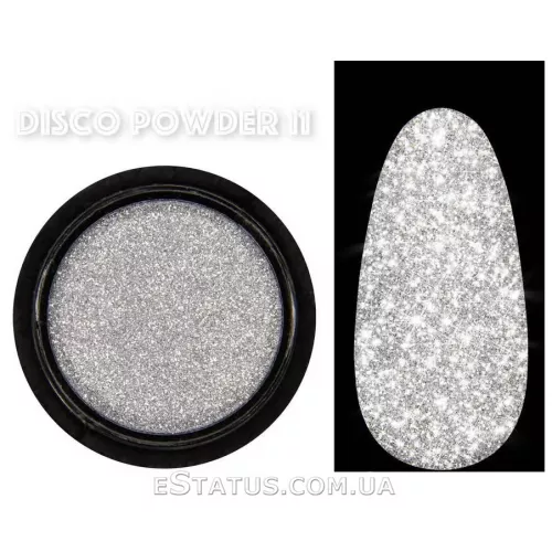 Світловідбивне втирання (пігмент) Disco powder №11, (срібло) Світловідбивне втирання (пігмент) Disco powder №11, (срібло)