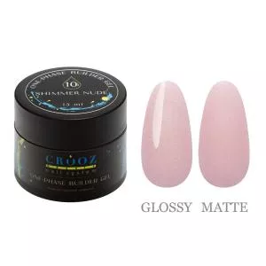 Гель для нарощування Builder Gel від ТМ Crooz №10 Shimmer Nude, 15 мл