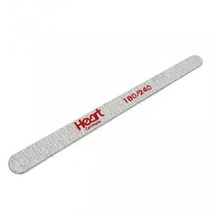 Пилка для ногтей Heart Grey 180/240, капелька