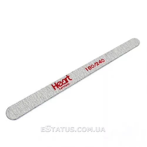 Пилка для ногтей Heart Grey 180/240, капелька