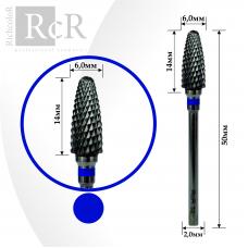 Насадка для фрезера твердосплавна RcR 32 "Кукурудза" (насічка синя), 6 мм