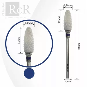 Фреза для маникюра керамическая RCR 66 "Кукуруза" синяя