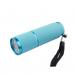 УФ светодиодный фонарик для маникюра (от батареек) для экспресс сушки, цвет голубой