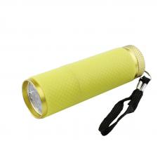 УФ світлодіодний ліхтарик для манікюру (від батарейок) для експрес сушіння, колір жовтий