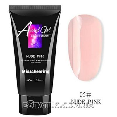 Полігель/Poly gel Misschering №05 nude pink (бежево-рожевий), 60 мл