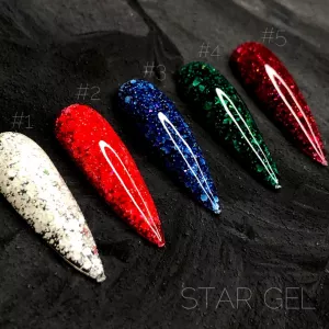 Гель Crooz Star Gel №01 для дизайна (микс белых и конфетти на прозрачной основе), 5 мл Гель Crooz Star Gel №01 для дизайна (микс белых и конфетти на прозрачной основе), 5 мл - Фото 2