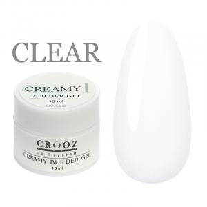 Гель для наращивания Creamy Builder Gel Crooz №1 (прозрачный), 15 мл