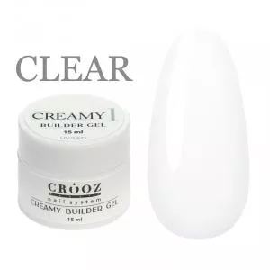 Гель для нарощування Creamy Builder Gel Crooz №1 (прозорий), 15 мл