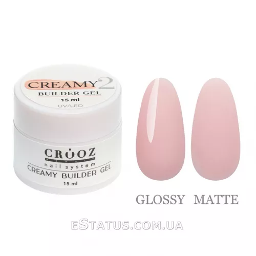 Гель для наращивания Creamy Builder Gel Crooz №2 (розово-молочный беж), 15 мл Гель для наращивания Creamy Builder Gel Crooz №2 (розово-молочный беж), 15 мл
