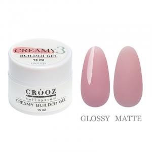Гель для наращивания Creamy Builder Gel Crooz №3 (нежно-розовый), 15 мл
