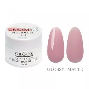 Гель для наращивания Creamy Builder Gel Crooz №3 (нежно-розовый), 15 мл