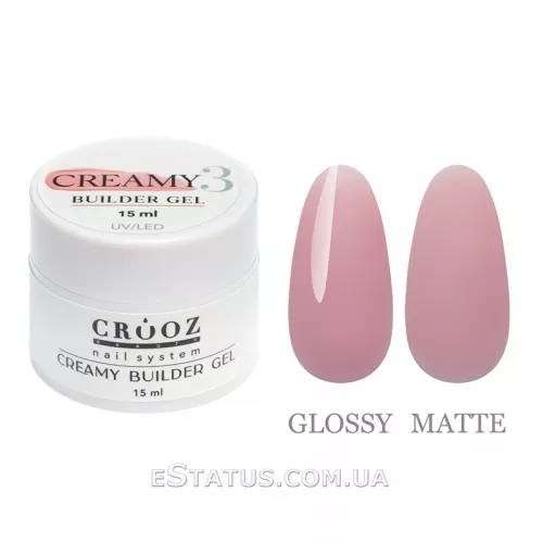 Гель для нарощування Creamy Builder Gel Crooz №3 (ніжно-рожевий), 15 мл