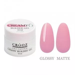 Гель для нарощування Creamy Builder Gel Crooz №6 (лилово-рожевий), 15 мл