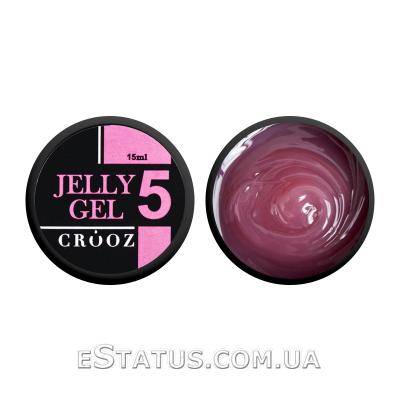 Гель-желе будівельний Crooz Jelly Gel №05 (прозоро-рожевий), 15 мл