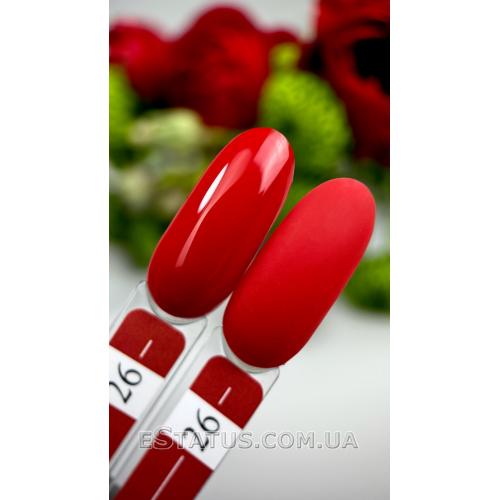 Гель лак Crooz №26 (червоний, емаль), 8 мл